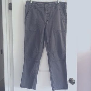 Gray Pilcro Anthropologie distressed cargo pants